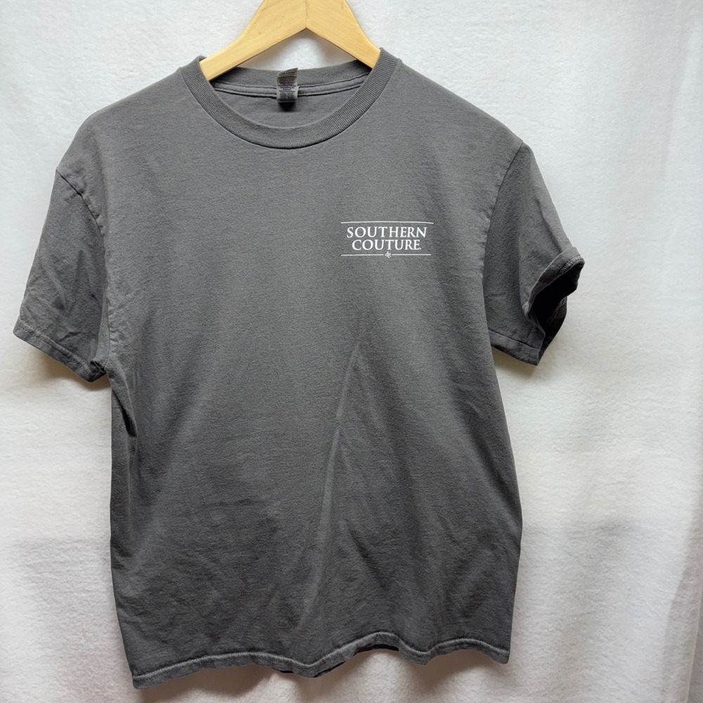 Southern Couture Fur Mama‎ Paw Print Gray Tee Women's Size M Gildan Heavy Cotton